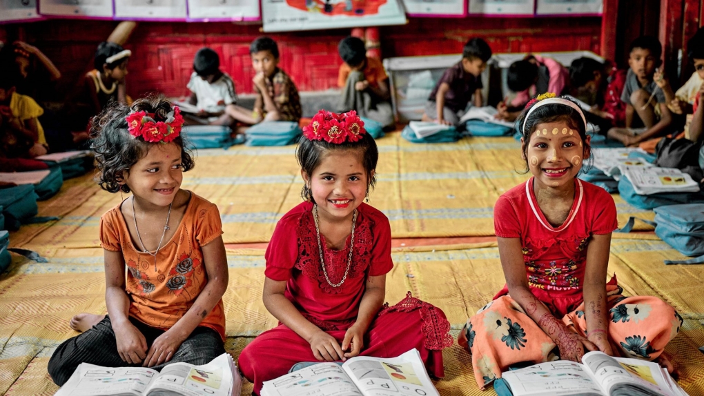 UNICEF: Against the odds, children begin the new school year in Rohingya refugee camps)