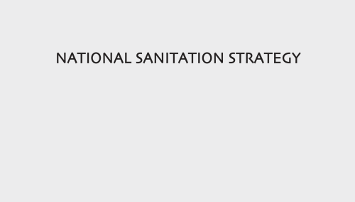 National Sanitation Strategy